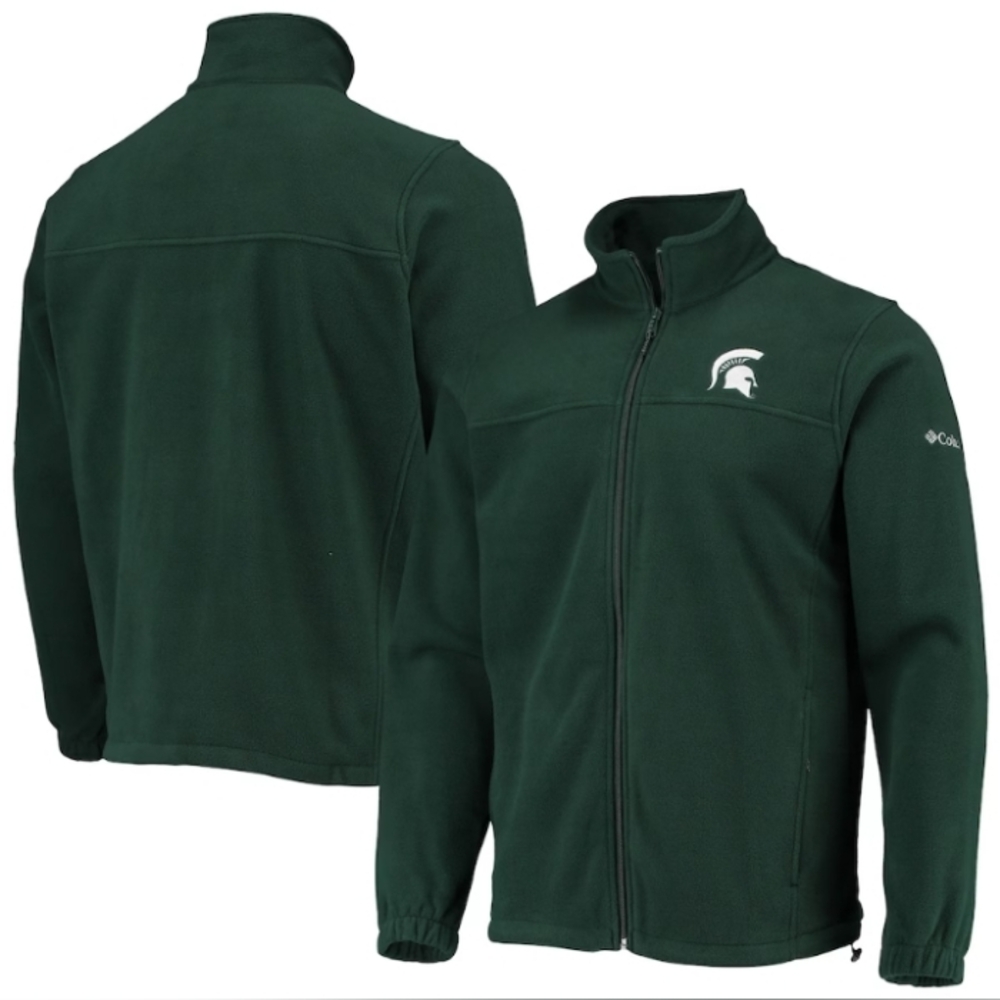 Michigan State Spartans Columbia Flanker III Fleece Team Full-Zip Jacket